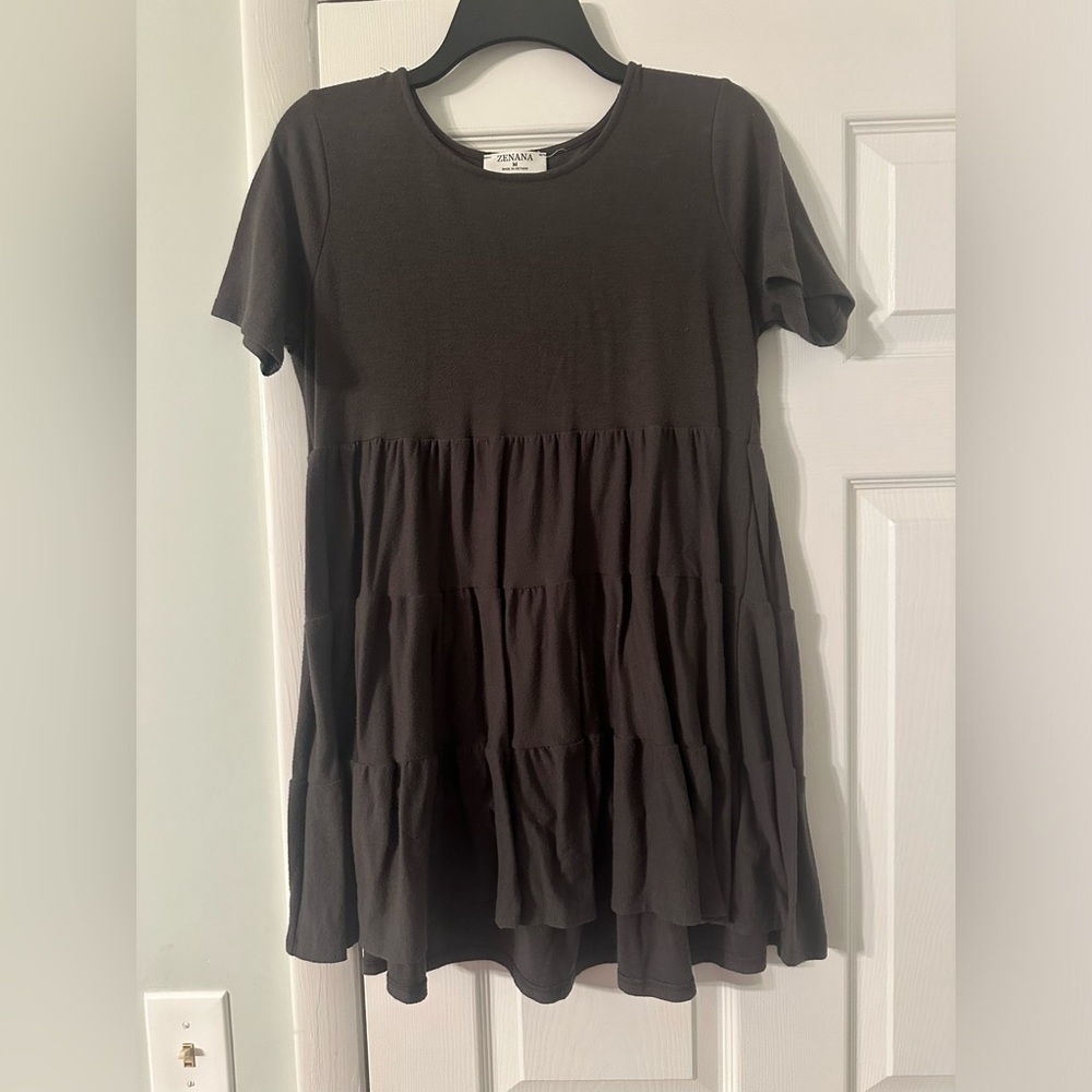 Dark gray oversized top
